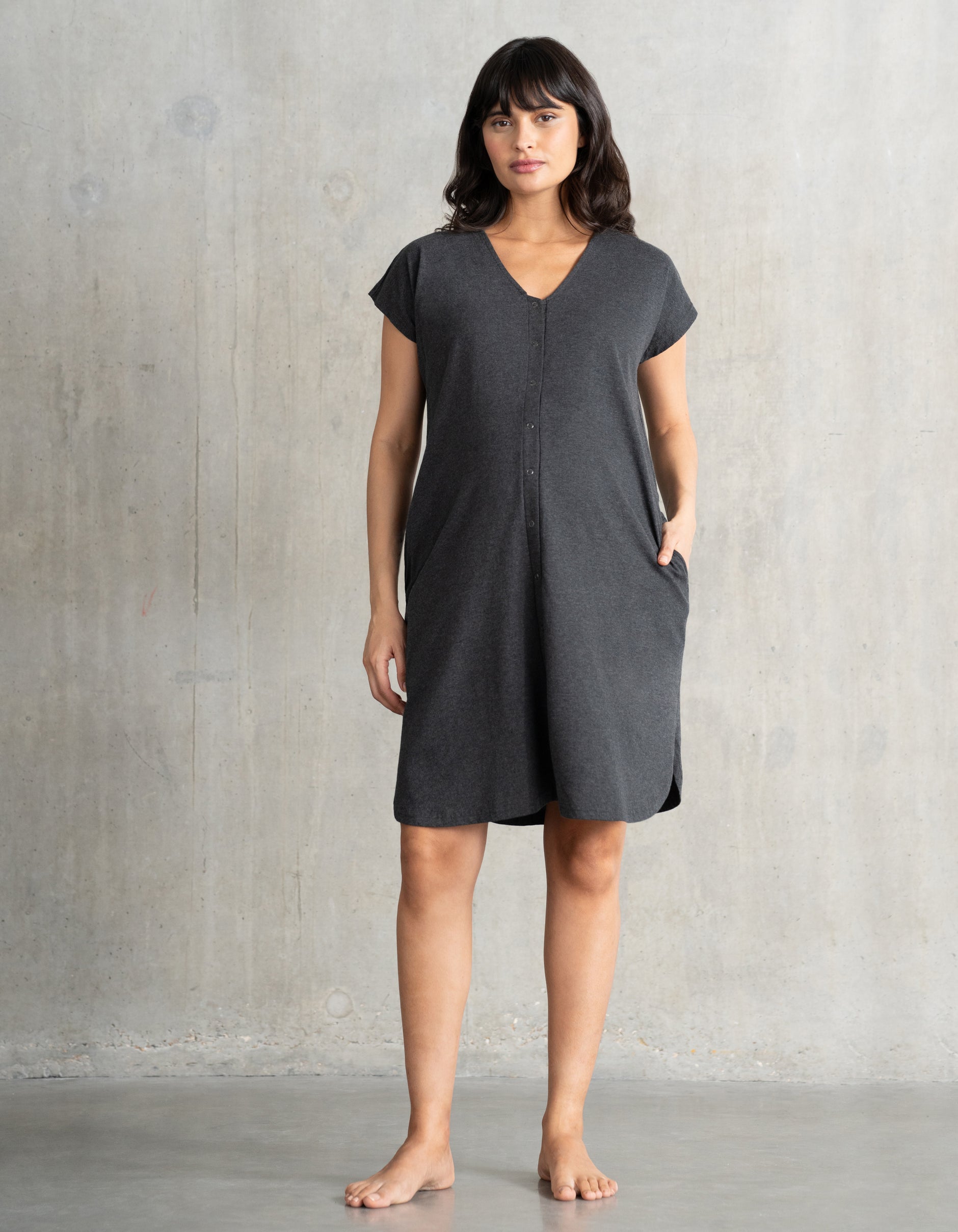 Maternity Hospital Bag Birthing Gown in Organic Cotton